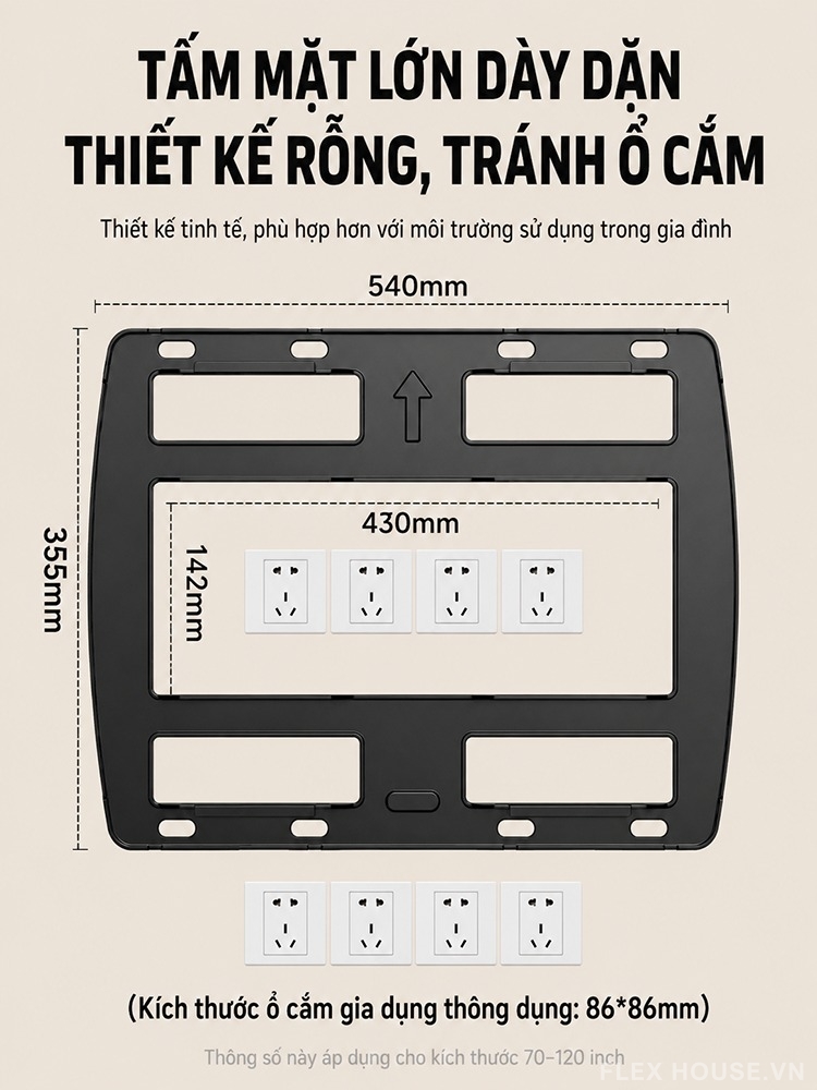 Giá treo tường TV màn hình lớn xoay gập đa góc KQ337 19 Giá treo tường TV màn hình lớn xoay gập đa góc KQ337 27