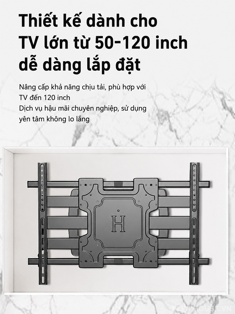 Giá treo tường TV màn hình lớn xoay gập đa góc KQ337 8 Giá treo tường TV màn hình lớn xoay gập đa góc KQ337 16