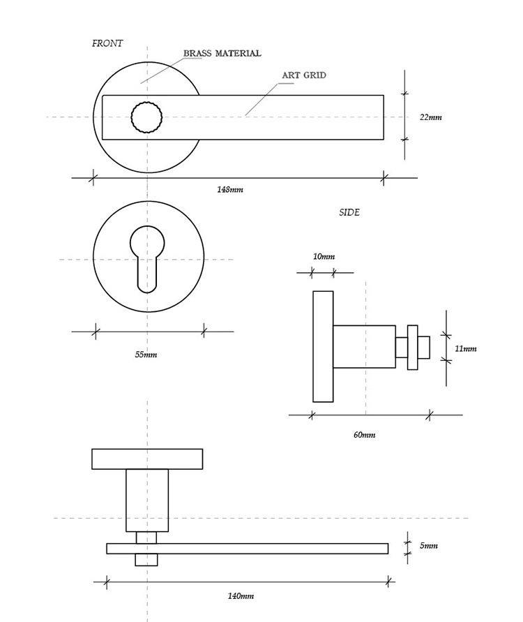 Khóa cửa phòng ngủ phong cách Industrial bạc Titan TN012 13 Khóa cửa phòng ngủ phong cách Industrial bạc Titan TN012 18