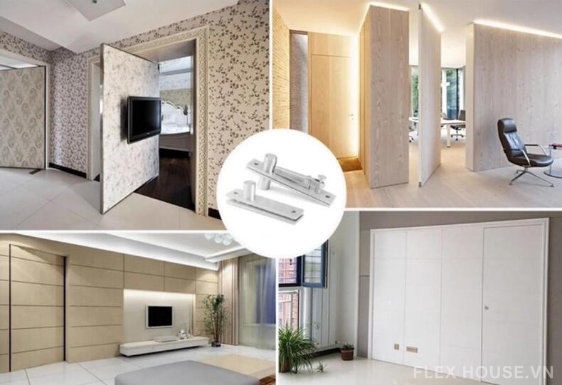 Bản lề trục xoay 360 độ bằng inox cho cửa gỗ KL18T 2 Bản lề trục xoay 360 độ bằng inox cho cửa gỗ KL18T 7