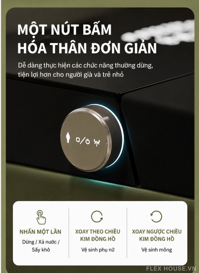 Bồn cầu thông minh điện tử tự rửa YP189R 11 Bồn cầu thông minh điện tử tự rửa YP189R 21