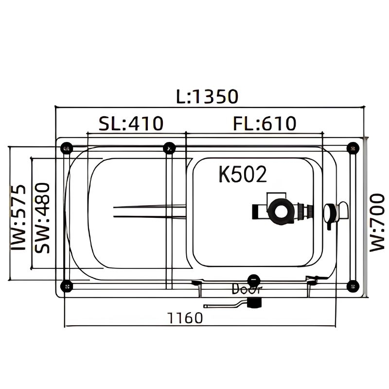 Bồn tắm có cửa bước vào chống trượt hiện đại K502 9 Bồn tắm có cửa bước vào chống trượt hiện đại K502 23