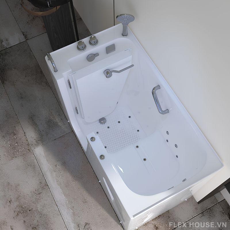 Bồn tắm có cửa bước vào chống trượt hiện đại K502 2 Bồn tắm có cửa bước vào chống trượt hiện đại K502 16