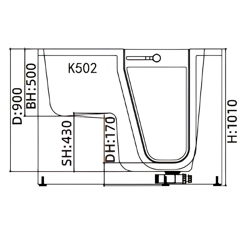 Bồn tắm có cửa bước vào chống trượt hiện đại K502 10 Bồn tắm có cửa bước vào chống trượt hiện đại K502 24