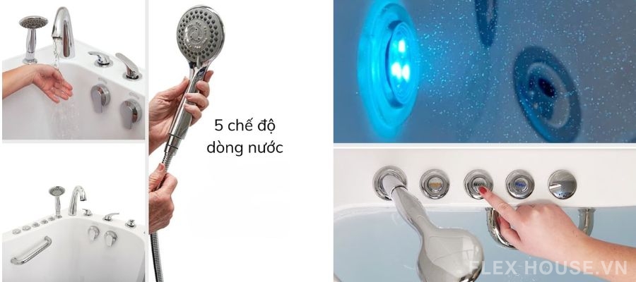 Bồn tắm có cửa là gì? Ưu điểm vượt trội so với bồn tắm truyền thống 9 Bồn tắm có cửa là gì? Ưu điểm vượt trội so với bồn tắm truyền thống 5