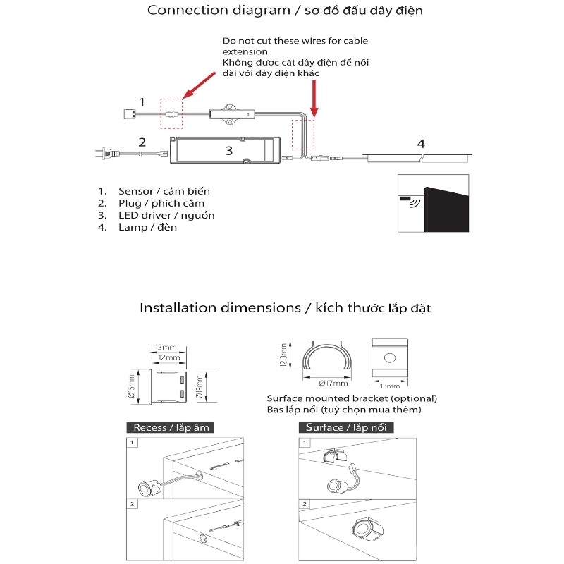 Cảm biến bật tắt đèn cho cửa cánh mở Imundex 7601902 4 Cảm biến bật tắt đèn cho cửa cánh mở Imundex 7601902 4