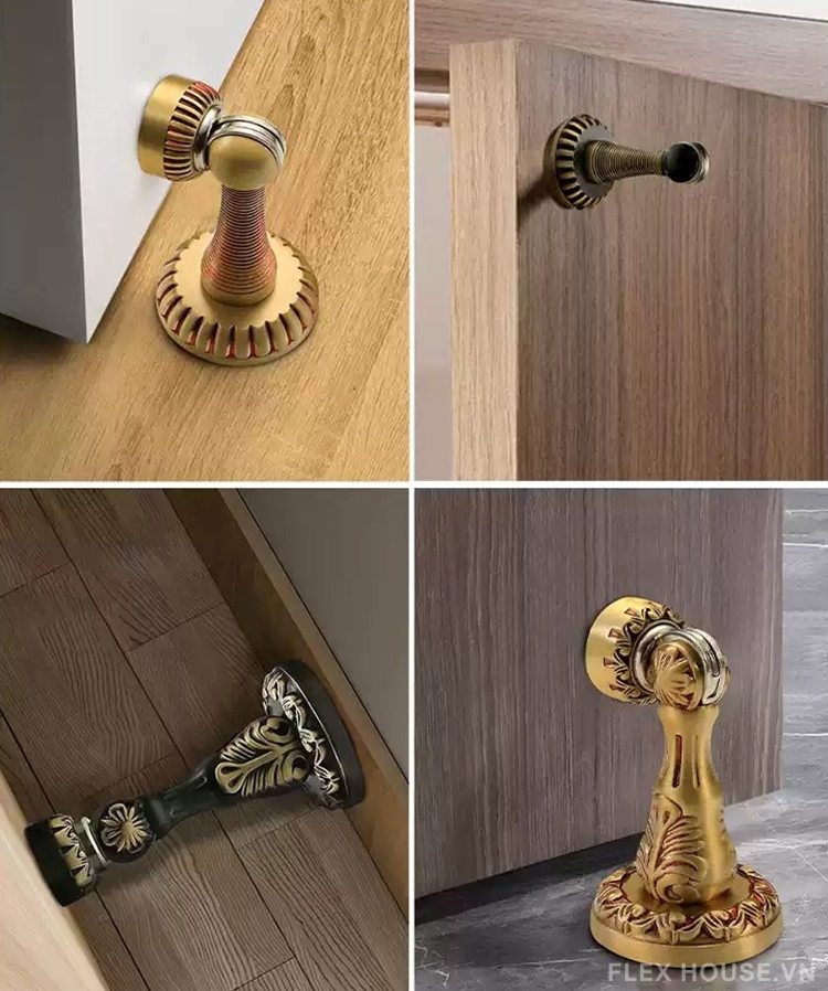 Chặn cửa nam châm đồng thau hoa văn cổ điển YJ7003 11 Chặn cửa nam châm đồng thau hoa văn cổ điển YJ7003 17