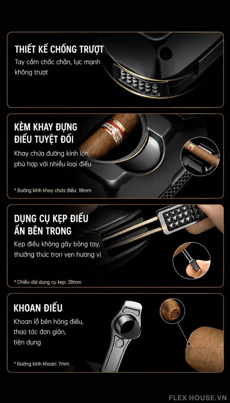 Dao cắt cigar thép không gỉ nhiều màu CGL4976 6 Dao cắt cigar thép không gỉ nhiều màu CGL4976 21