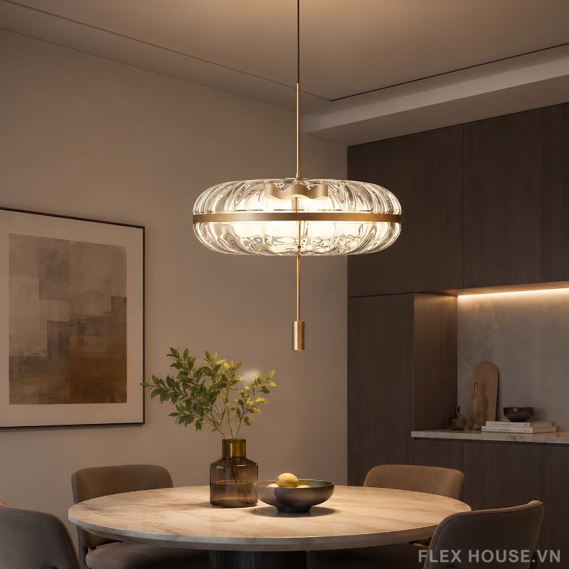 Đèn thả trần decor sóng thủy tinh nghệ thuật HM7475 (2) Đèn thả trần decor sóng thủy tinh nghệ thuật HM7475 1