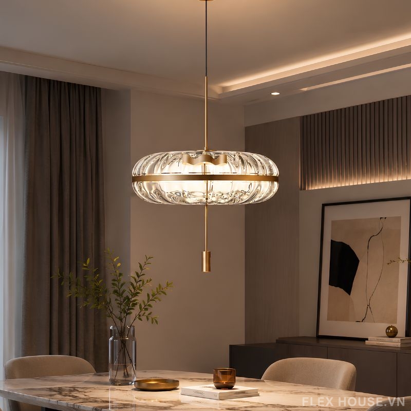Đèn thả trần decor sóng thủy tinh nghệ thuật HM7475 3 Đèn thả trần decor sóng thủy tinh nghệ thuật HM7475 6