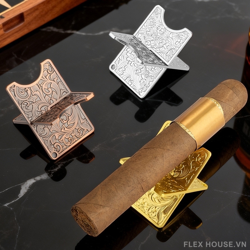Giá đỡ cigar gấp gọn khắc nổi cổ điển CGL1108 (1) Giá đỡ cigar gấp gọn khắc nổi cổ điển CGL1108