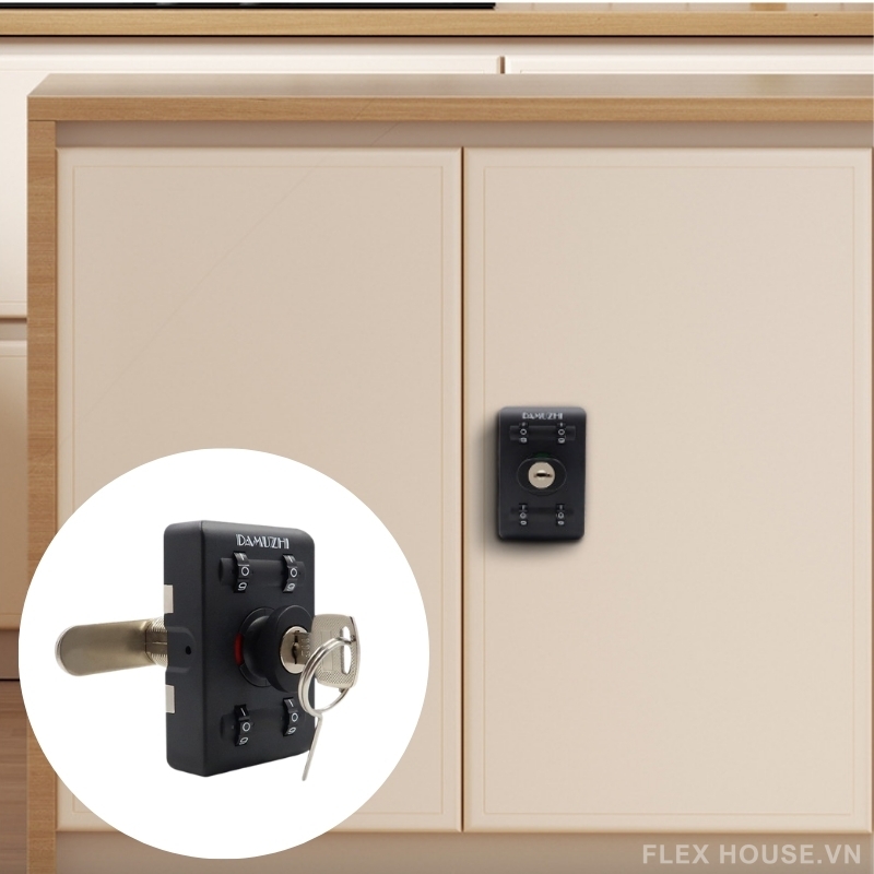 Khóa cơ mật mã xoay 4 số kèm chìa khóa phụ DMZ-6042 (1) Khóa cơ mật mã xoay 4 số kèm chìa khóa phụ DMZ-6042