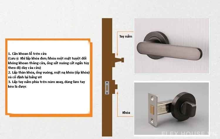 Khóa cửa phòng tay gạt một mặt SC336 17 Khóa cửa phòng tay gạt một mặt SC336 23